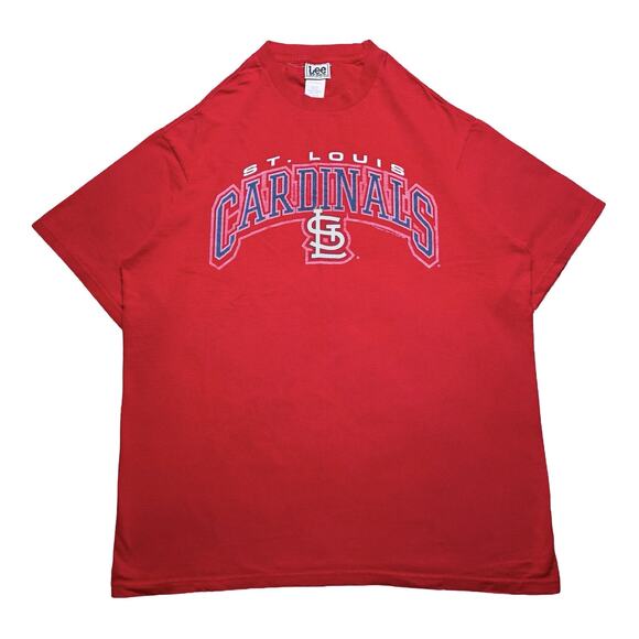 Vintage Y2K MLB ST Louis Cardinals Graphic T Shirt Red Mens XL Lee Sports - Picture 1 of 5